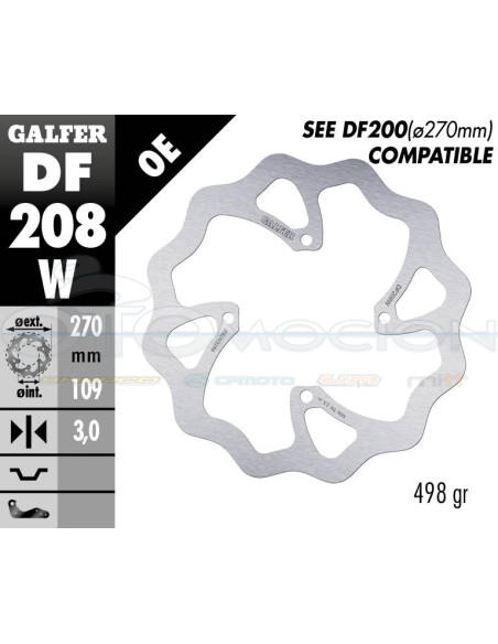 DISC WAVE FIXED OVERSIZE 270X3MM KAWASAKI KX 250-450 F (15) (FRONT)