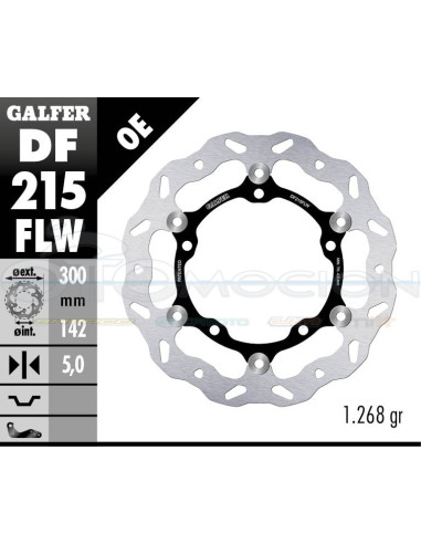 DISC WAVE FLOATING (C  STEEL) 300X5MM KAWASAKI Z900 2017- (FRONT)