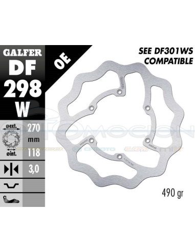 DISC WAVE FIXED 270X3MM YAMAHA YZ F 2016- (FRONT)