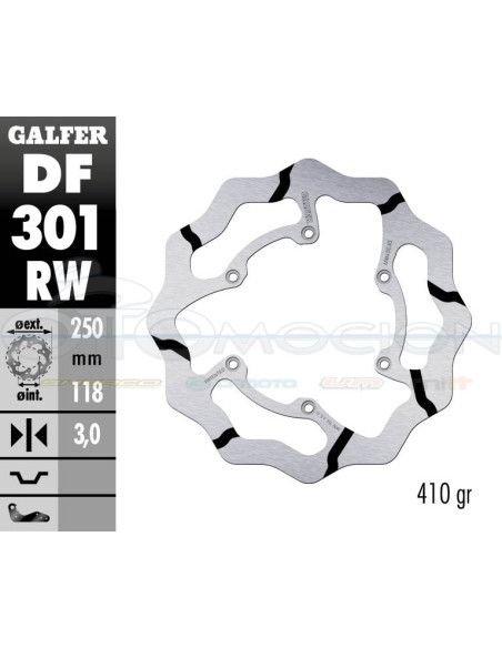 DISC WAVE FIXED GROOVED 250X3MM YAMAHA YZ - YZF -2015 (FRONT)