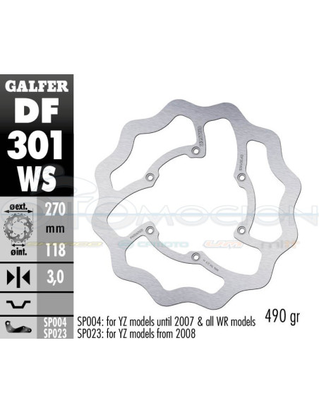 DISC WAVE FIXED OVERSIZE 270X3MM YAMAHA YZ - YZF -2015 (FRONT)