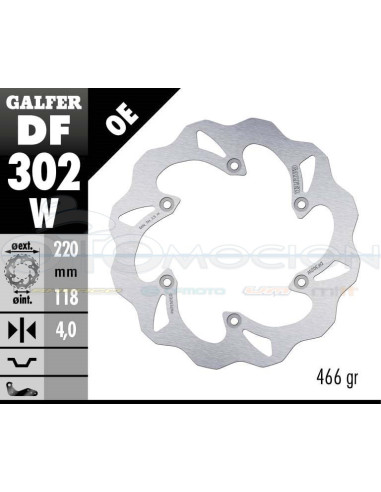 DISC WAVE FIXED 220X4MM SUZUKI RM 125-250 (REAR)