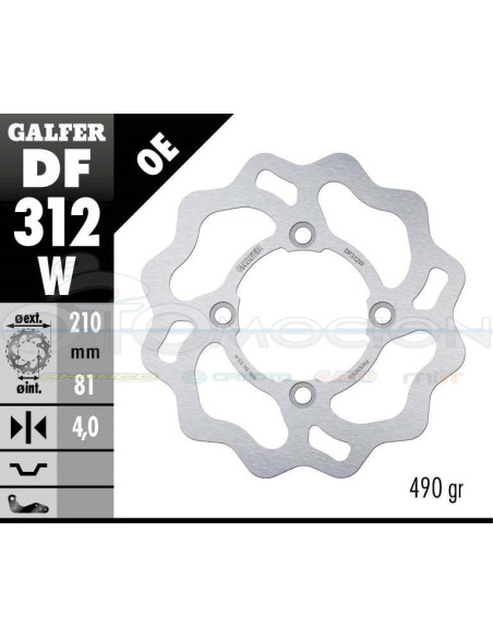 DISC WAVE FIXED 210X4MM SUZUKI RGV 250 (91) (REAR)