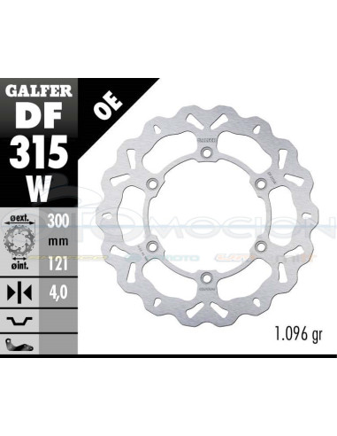 DISC WAVE FIXED 300X4MM SUZUKI 650 DR R, RS, RSE (FRONT)