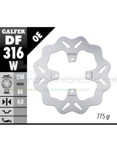 DISC WAVE FIXED 250X4MM SUZUKI GSX 400 (REAR)