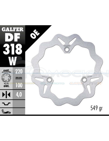 DISC WAVE FIXED 220X4MM SUZUKI UH 125-150