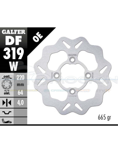 DISC WAVE FIXED 220X4MM SUZUKI BURGMAN