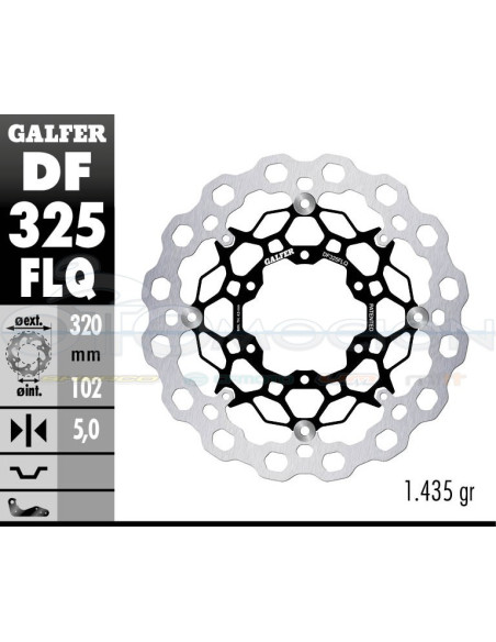 DISC CUBIQ FLOATING (C  STEEL) 320X5MM SUZUKI GSX R 1000 (FRONT)