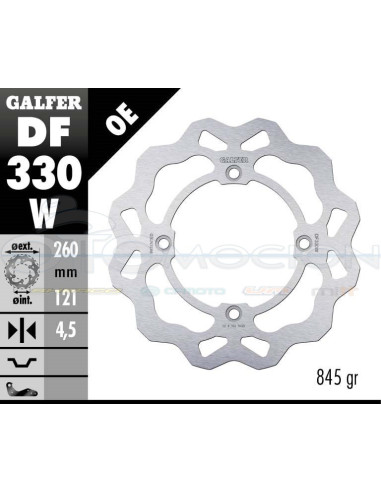 DISC WAVE FIXED 260X4,5MM SUZUKI AN BURGMAN 650