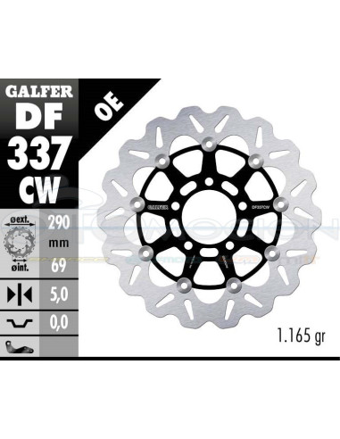 DISC WAVE FLOATING COMPLETE (C  ALU ) 290X5MM SUZUKI SV 650 (03)