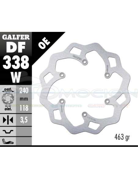 DISC WAVE FIXED 240X3 5MM SUZUKI RM 125-250 (REAR)