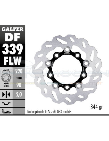 DISC WAVE FLOATING (C  STEEL) 220X5MM SUZUKI GSXR 600 R (00) (REAR)