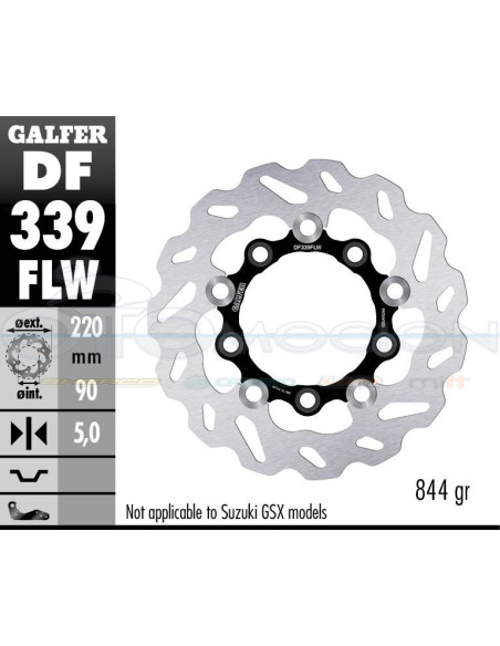 DISC WAVE FLOATING (C  STEEL) 220X5MM SUZUKI GSXR 600 R (00) (REAR)