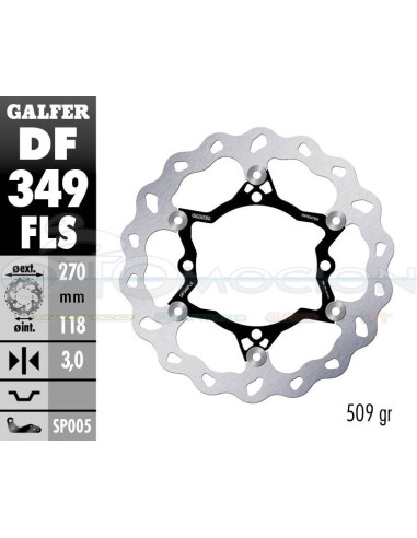 DISC WAVE FLOATING OVERSIZE (C  STEEL) 270X3MM SUZUKI RM Z (FRONT)