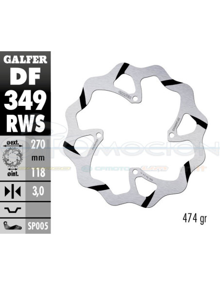 DISC WAVE FIXED OVERSIZE GROOVED 270X3MM SUZUKI RM Z (FRONT)