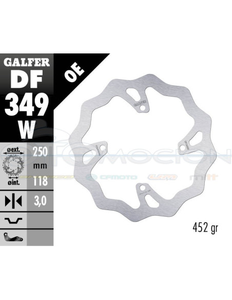 DISC WAVE FIXED 250X3MM SUZUKI RM Z (FRONT)