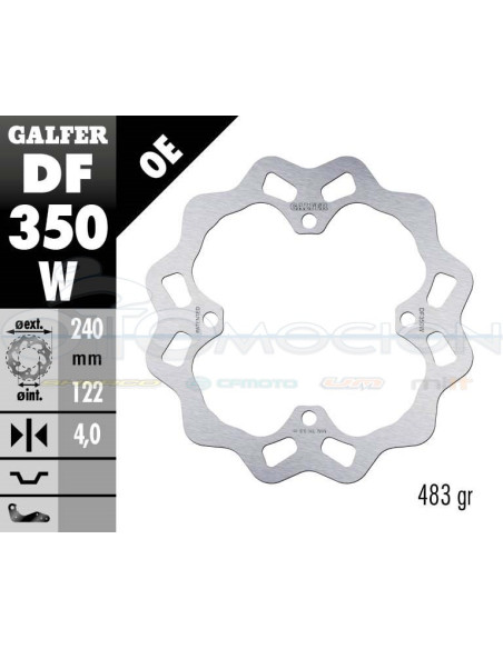 DISC WAVE FIXED 240X4MM SUZUKI RM Z (REAR)