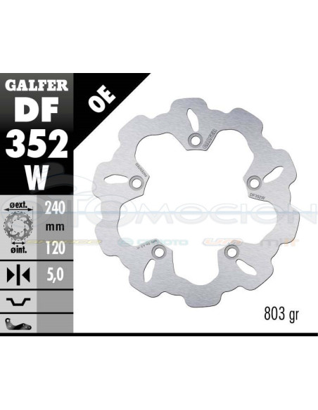 DISC WAVE FIXED 240X5MM SUZUKI GSR 600 (06) (REAR)