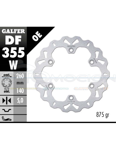 DISC WAVE FIXED 260X5MM SUZUKI GSXR 1300 HAYABUSA (08) (REAR)