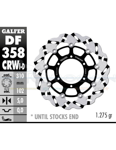 DISC WAVE FLOATING GROOVED RIGHT (C  ALU ) 310X5MM SUZUKI GSXR 600 (08) (FRONT)