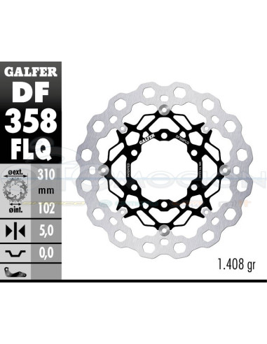 DISC CUBIQ FLOATING (C  STEEL) 310X5MM SUZUKI GSX R 600 - 750 - 1000 (FRONT)