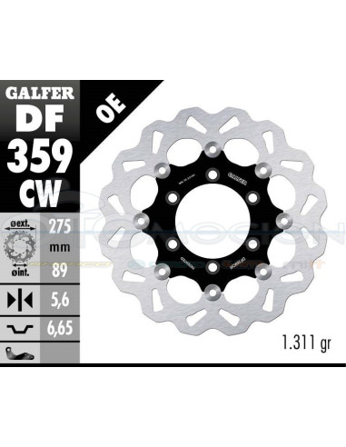 DISC WAVE FLOATING COMPLETE (C  ALU ) 275X5,6MM SUZUKI VZR 1800 (06-08) (REAR)