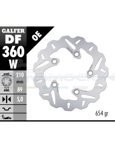 DISC WAVE FIXED 210X5MM SUZUKI AN BURGMAN 400 (07-08) (REAR)