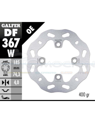 DISC WAVE FIXED 185X4MM KAWASAKI Z125 - Z125 PRO (REAR)