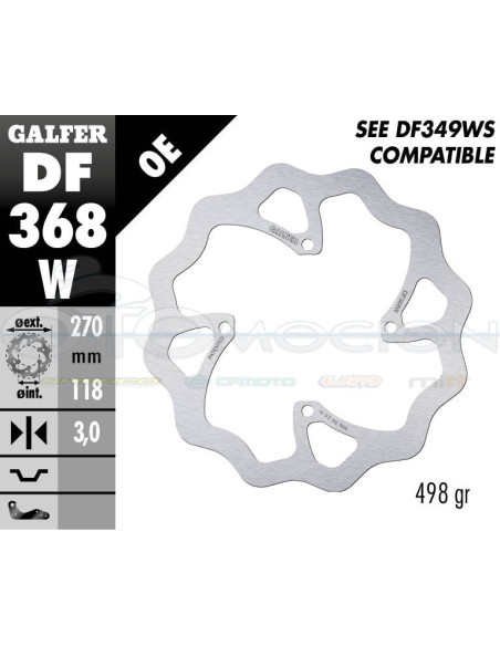 DISC WAVE FIXED 270X3MM SUZUKI RMX 450 Z 2018- (FRONT)