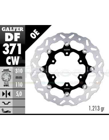 DISC WAVE FLOATING COMPLETE (C  ALU ) 310X5MM SUZUKI GSX-S 1000 KATANA (FRONT)