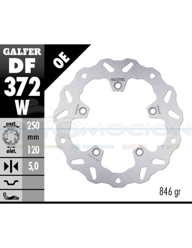 DISC WAVE FIXED 250X5MM SUZUKI GSX-S 1000 KATANA (REAR)