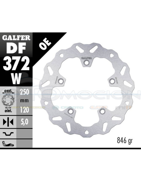 DISC WAVE FIXED 250X5MM SUZUKI GSX-S 1000 KATANA (REAR)