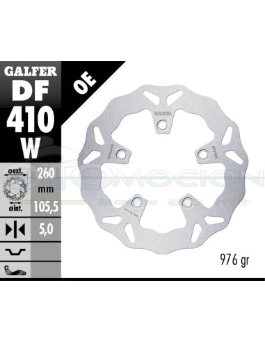 DISC WAVE FIXED 260X5MM KYMCO XCITING 250-300-500 (FRONT)