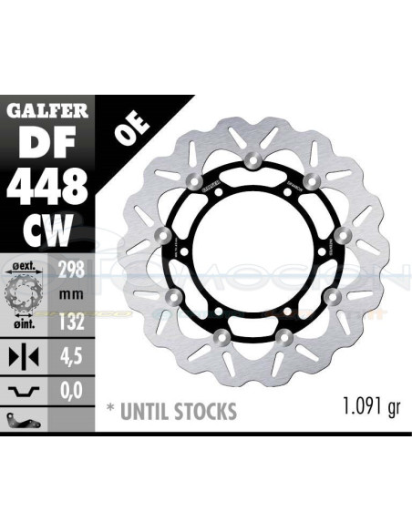 DISC WAVE FLOATING (C  ALUM ) 298X4,5MM YAMAHA XT 660 (FRONT)