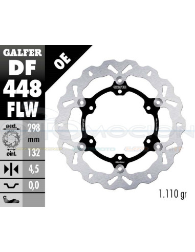 DISC WAVE FLOATING (C  STEEL) 298X4,5MM YAMAHA XT 660 (FRONT)