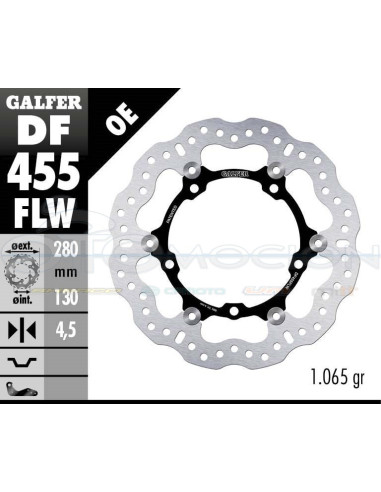 DISC WAVE FLOATING (C  STEEL) 280X4,5MM YAMAHA MT-07 (FRONT)