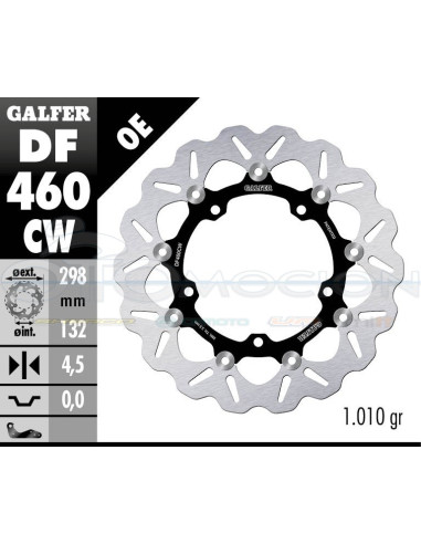 DISC WAVE FLOTATING (C  ALU ) 298X4,5MM YAMAHA YZF - R3 (FRONT)