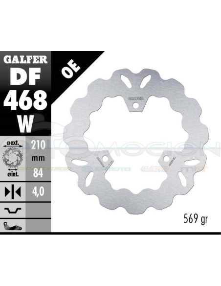 DISC WAVE FIXED 210X4MM YAMAHA 125 TZR (REAR)