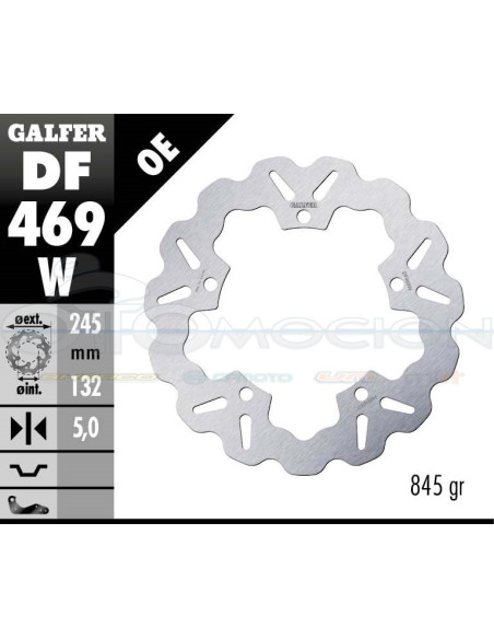 DISC WAVE FIXED 245X5MM YAMAHA MT 07 - 09 (REAR)