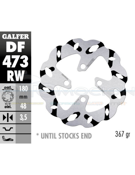 DISC WAVE FIXED GROOVED 180X3,5MM MBK BOOSTER (FRONT)