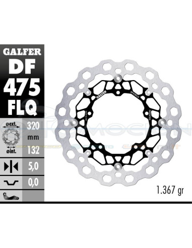 DISC CUBIQ FLOATING (C  STEEL) 320X5MM YAMAHA R-1 - MT 10 (FRONT)