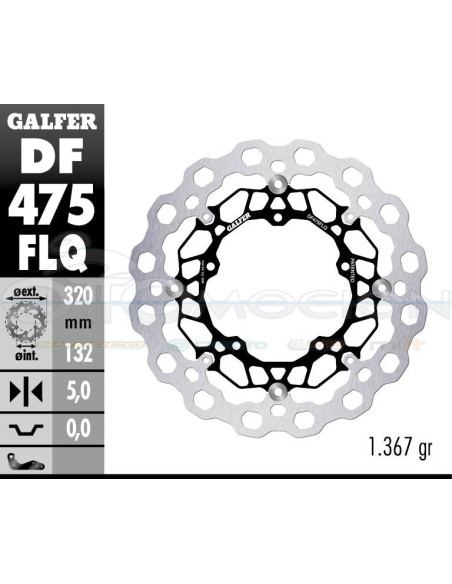 DISC CUBIQ FLOATING (C  STEEL) 320X5MM YAMAHA R-1 - MT 10 (FRONT)