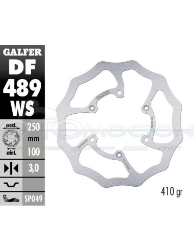 DISC WAVE FIXED OVERSIZE 250X3MM YAMAHA YZ 85 OVERSIZE (FRONT)