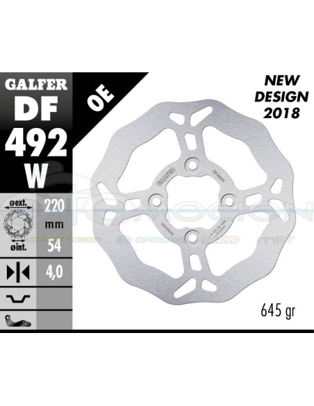 DISC WAVE FIXED 220X4MM YAMAHA MAJESTY 125