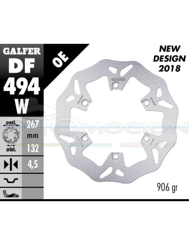 DISC WAVE FIXED 267X4,5MM YAMAHA T MAX 500 (01) (REAR)