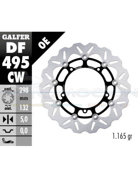 DISC WAVE FLOATING COMPLETE (C  ALU ) 298X5MM YAMAHA R6 (03)