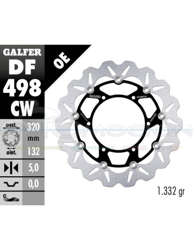 DISC WAVE FLOATING COMPLETE (C  ALU ) 320X5MM YAMAHA YZF R7 00 (FRONT)