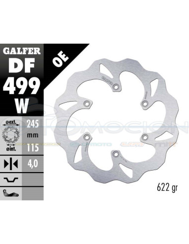 DISC WAVE FIXED 243,5X4MM YAMAHA YZ WR (02) (REAR)