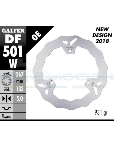 DISC WAVE FIXED 267X5MM YAMAHA MAJESTY 250-400 04