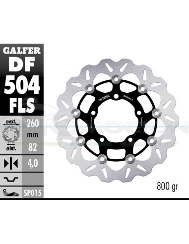 DISC WAVE FLOATING OVERSIZE (C  STEEL) 260X4MM YAMAHA CYGNUS 125 (FRONT)